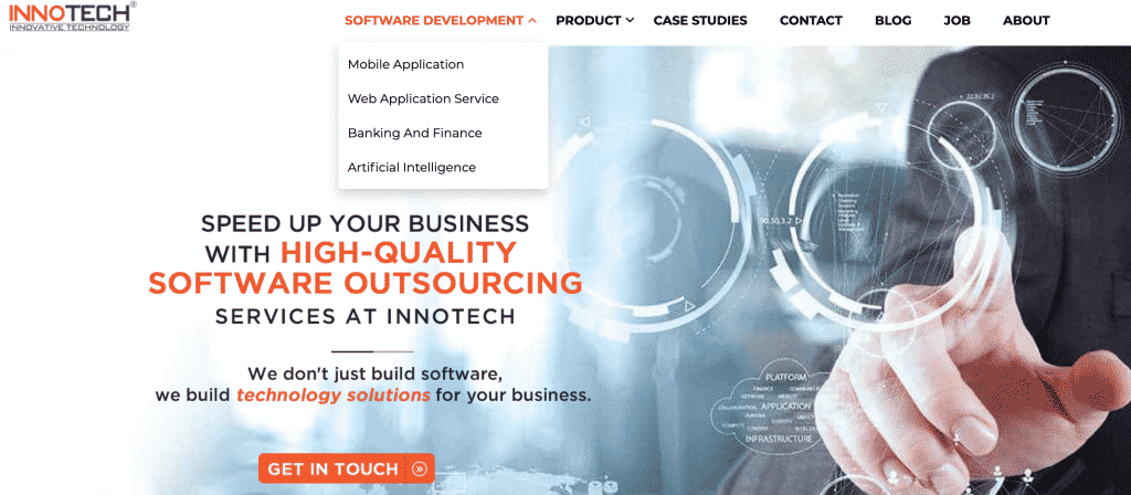 INNOTECH's website homepage